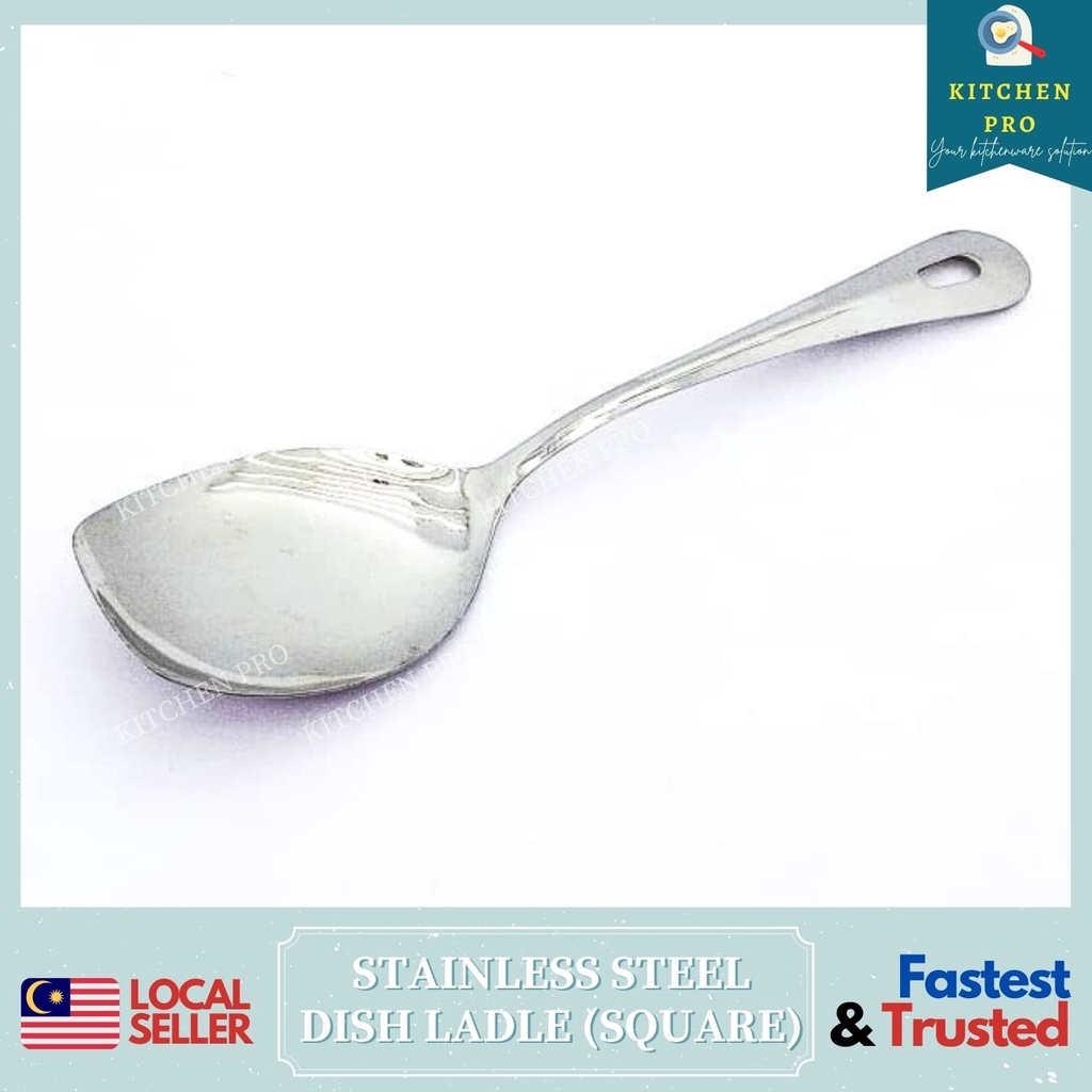 𝐊𝐈𝐓𝐂𝐇𝐄𝐍 𝐏𝐑𝐎 Stainless Steel Buffet Serving Spoon 9'' / Hotel Quality