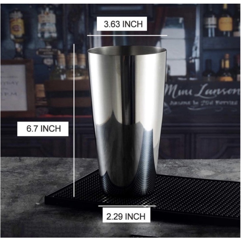 B0013 Thick Stainless Steel Milkshake Cup,Stackable, Brushed Metal