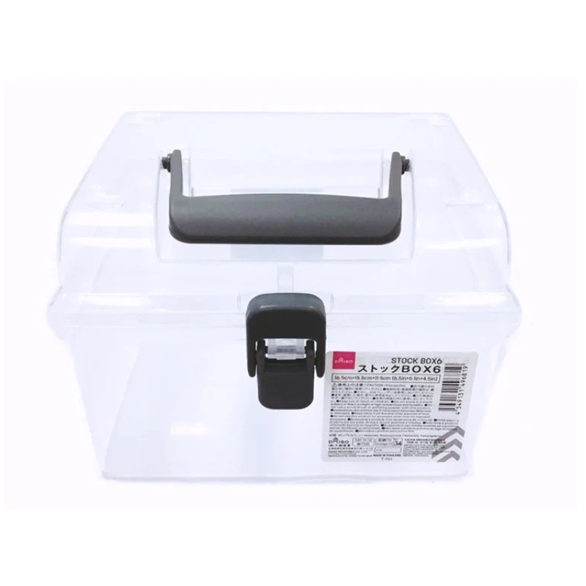 Daiso Storage Box With Handle Clear Transparent Box Shopee Malaysia