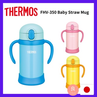 Thermos Bottle Baby Straw Mug Pink FHV-350