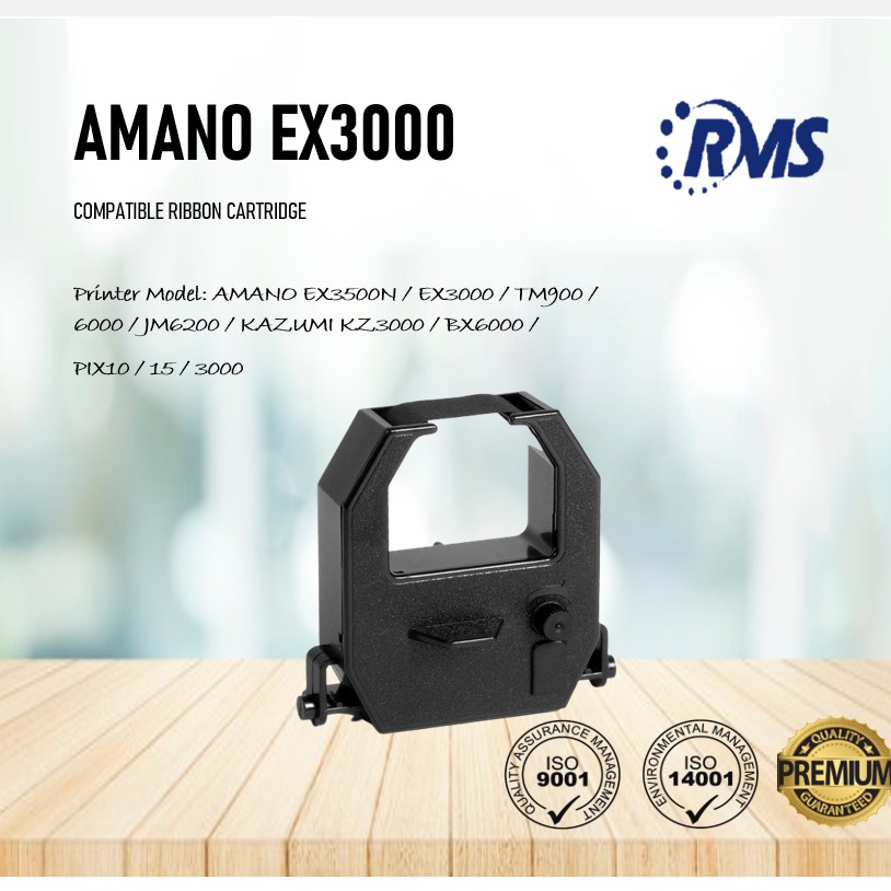 AMANO EX3000 Compatible Ribbon Cartridge (Black / Black & Red) | Shopee ...