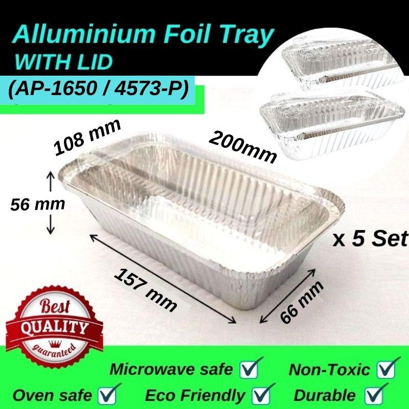 5pcs Air Fryer Special Aluminum Foil Baking Trays, Paper Baking