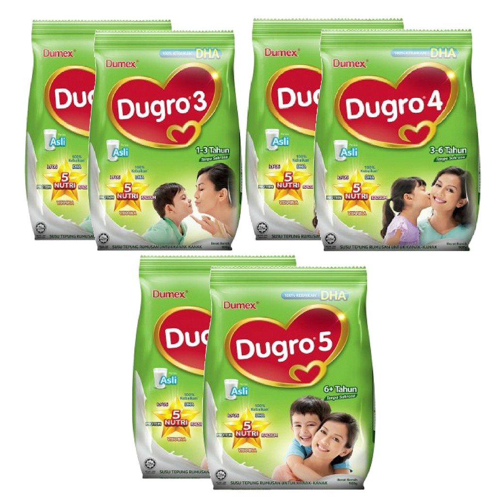 Dumex Dugro 3/4/5 Plain Formulation Milk Powder 2 x 900g [Set of 2 ...