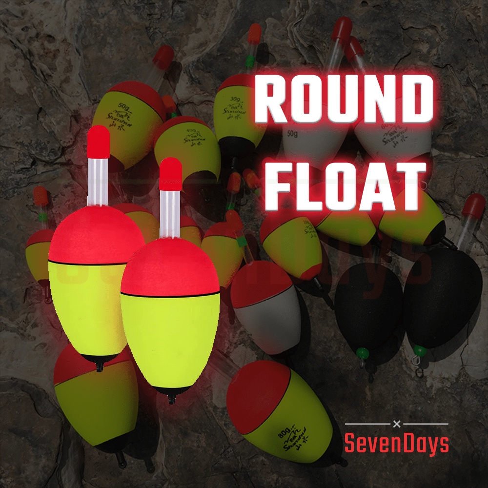Round Float Fishing Pelampung Pancing #10-#80 Fluorescent Light Tackle  Accessories Apung Umpan Kolam Air Top Bait Water