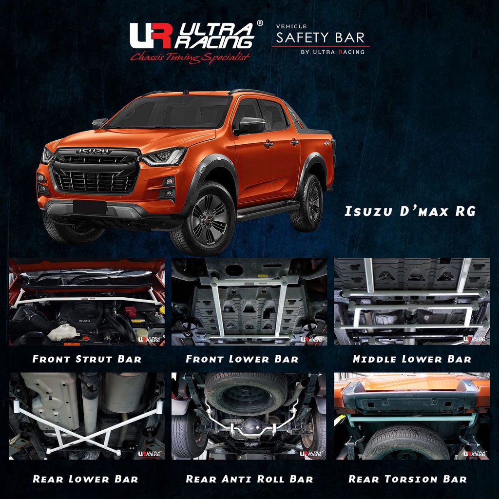 ULTRA RACING Bars For Isuzu D Max RG 2020 1.9 4WD All Bars Shopee