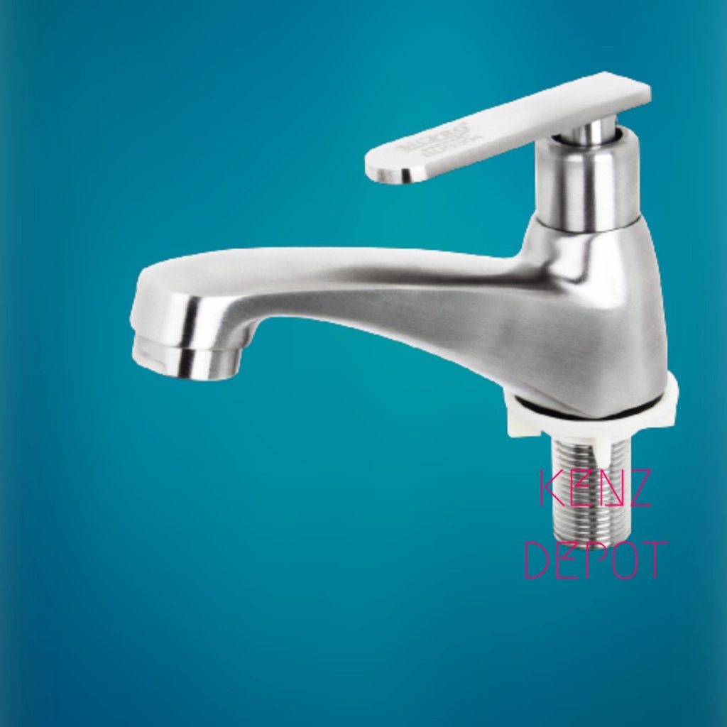 SUS 304 STAINLESS STEEL BATHROOM / TOILET FAUCET PILLAR SINK BASIN