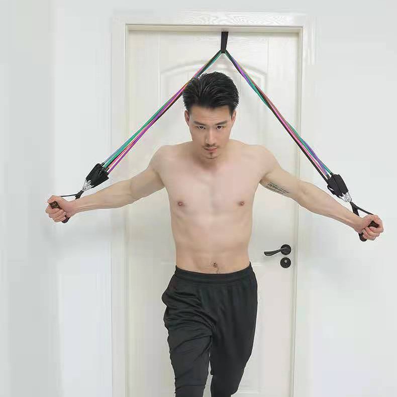 HLWT-670 Pull Rope 150LBS Tension Rope Set TPE Carabiner Exercise Gym ...