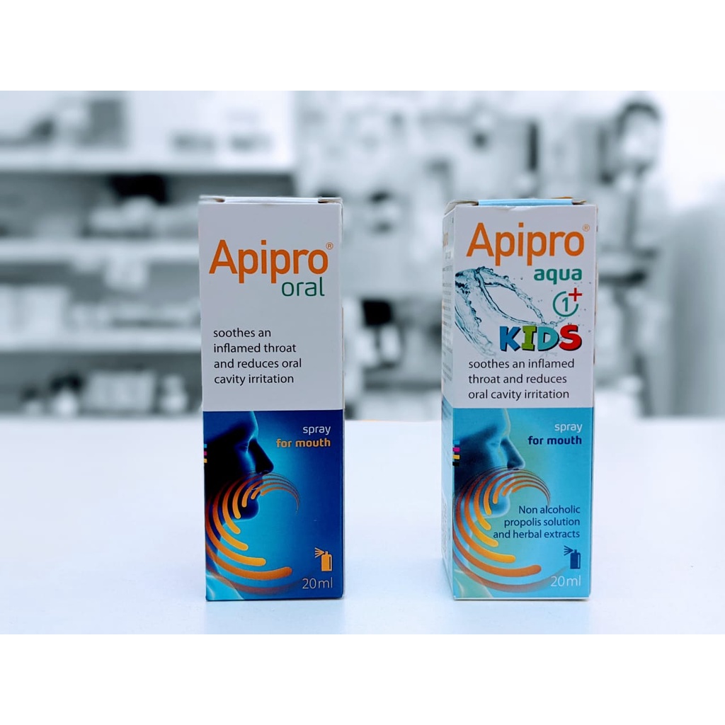 APIPRO ORAL SPRAY 20ML ( SAKIT TEKAK DAN ULCER , PROPILIS EXTRACT /MADU