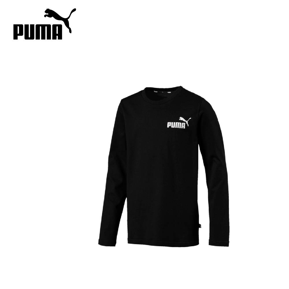 Puma Ess Logo Longsleeve Tee B Junior - Black | Shopee Malaysia
