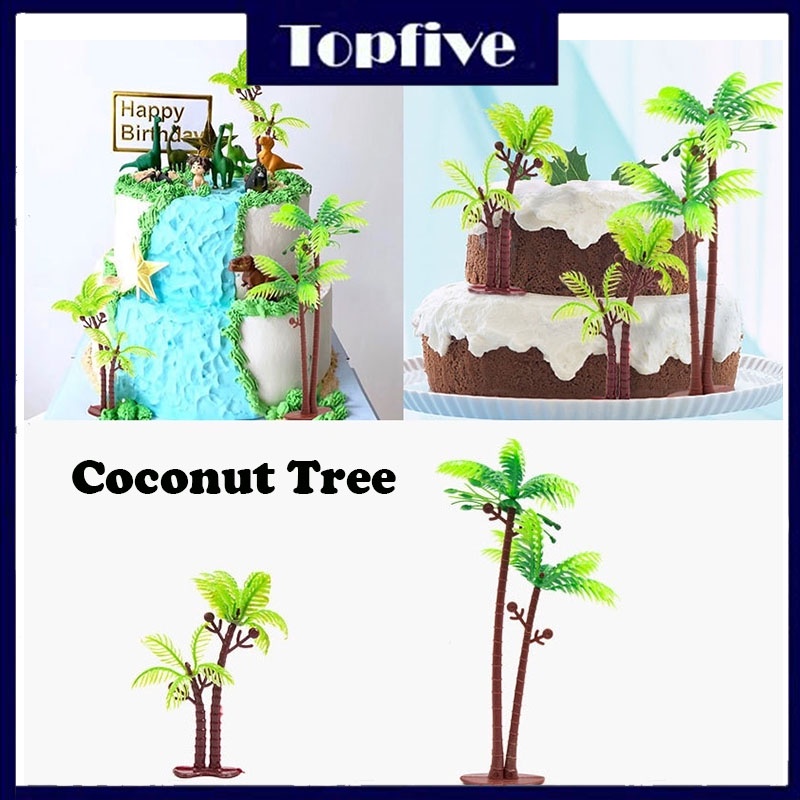 Coconut Tree for Cake Topper Decorations Birthday Cake Toys for Kids