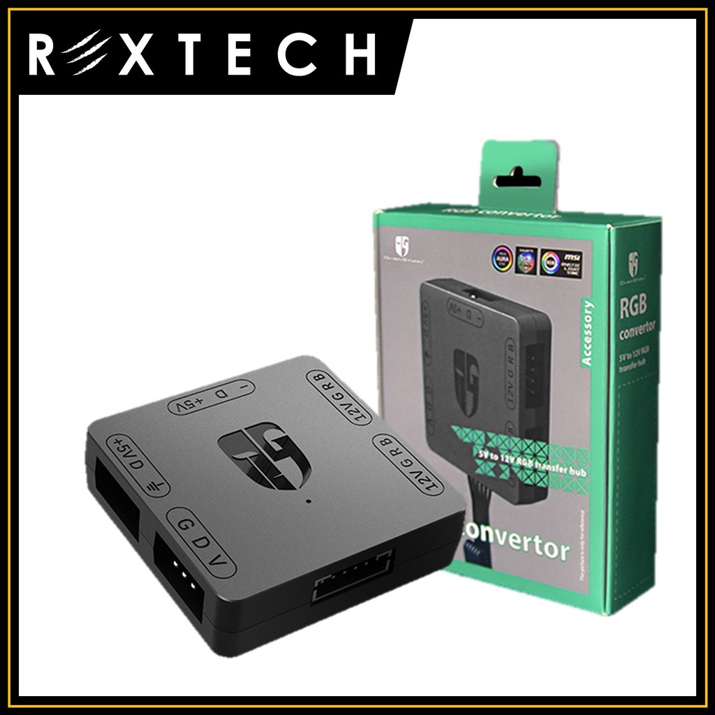 REXTECH DEEPCOOL ARGB Convertor 5V to 12V RGB Transfer Hub | Shopee ...