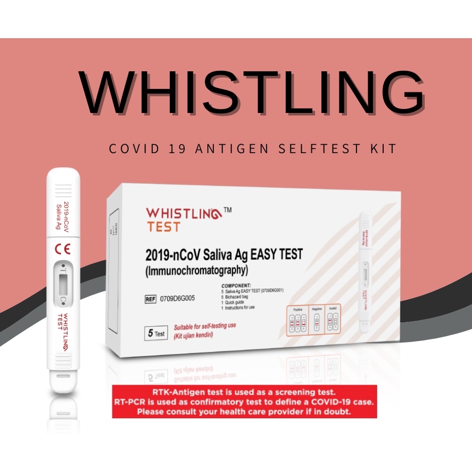 Whistling COVID-19 Home Rapid Antigen Test Kit (RTK) Lollipop Design ...