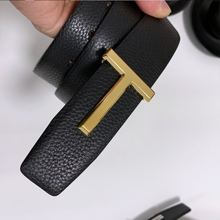 Stock Tom Ford TF belt Tom Ford men's business simple belt real leather  double-sided t-buckle belt | Shopee Malaysia