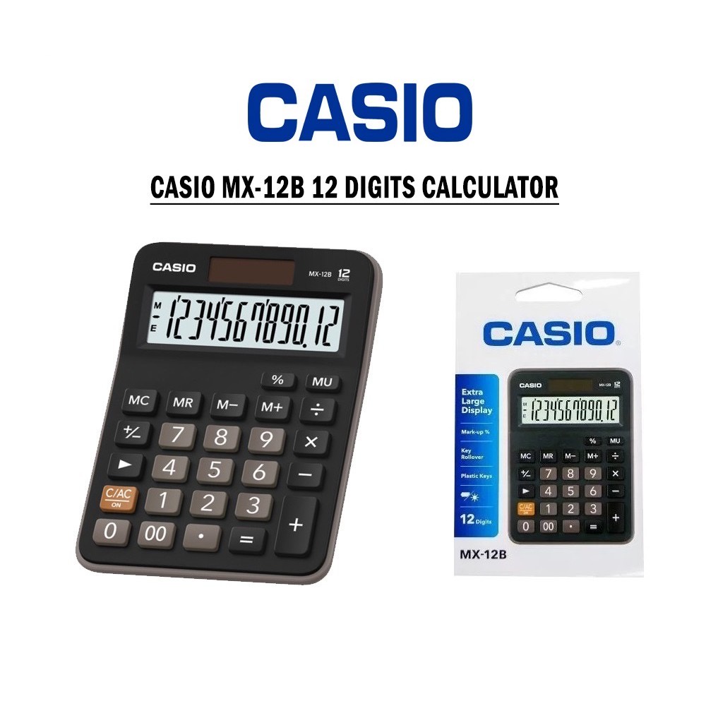 [Original]Casio MX-12B Desktop 12 Digits Calculator | Shopee Malaysia