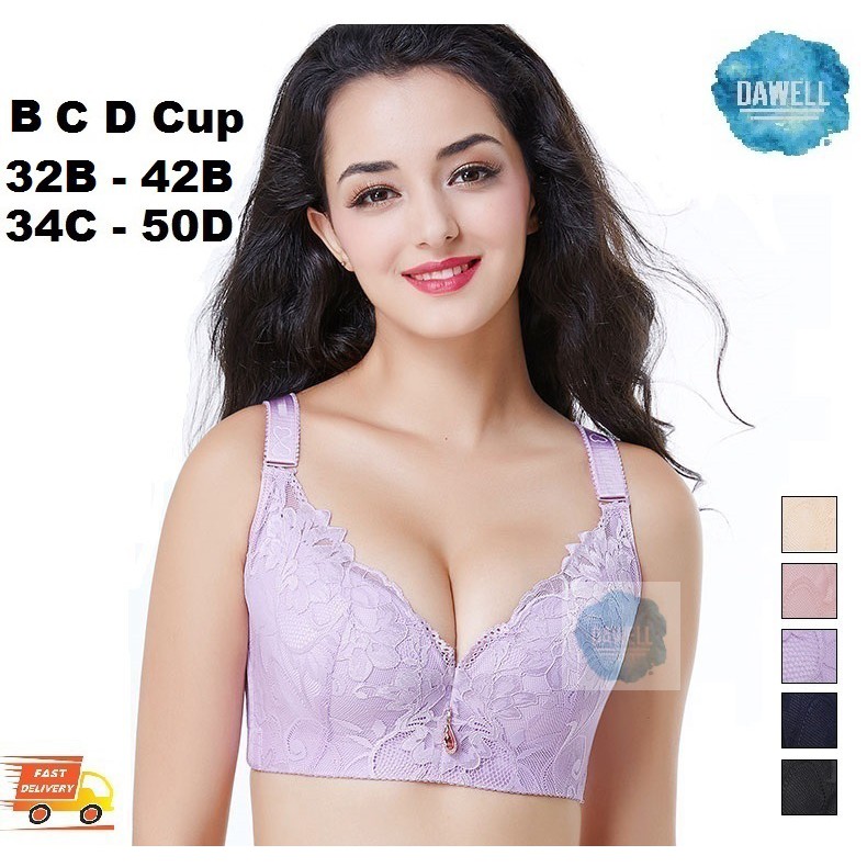 Plus Size Bra B C D E F Cup 34 36 38 40 42 44 Lace Bra For Women