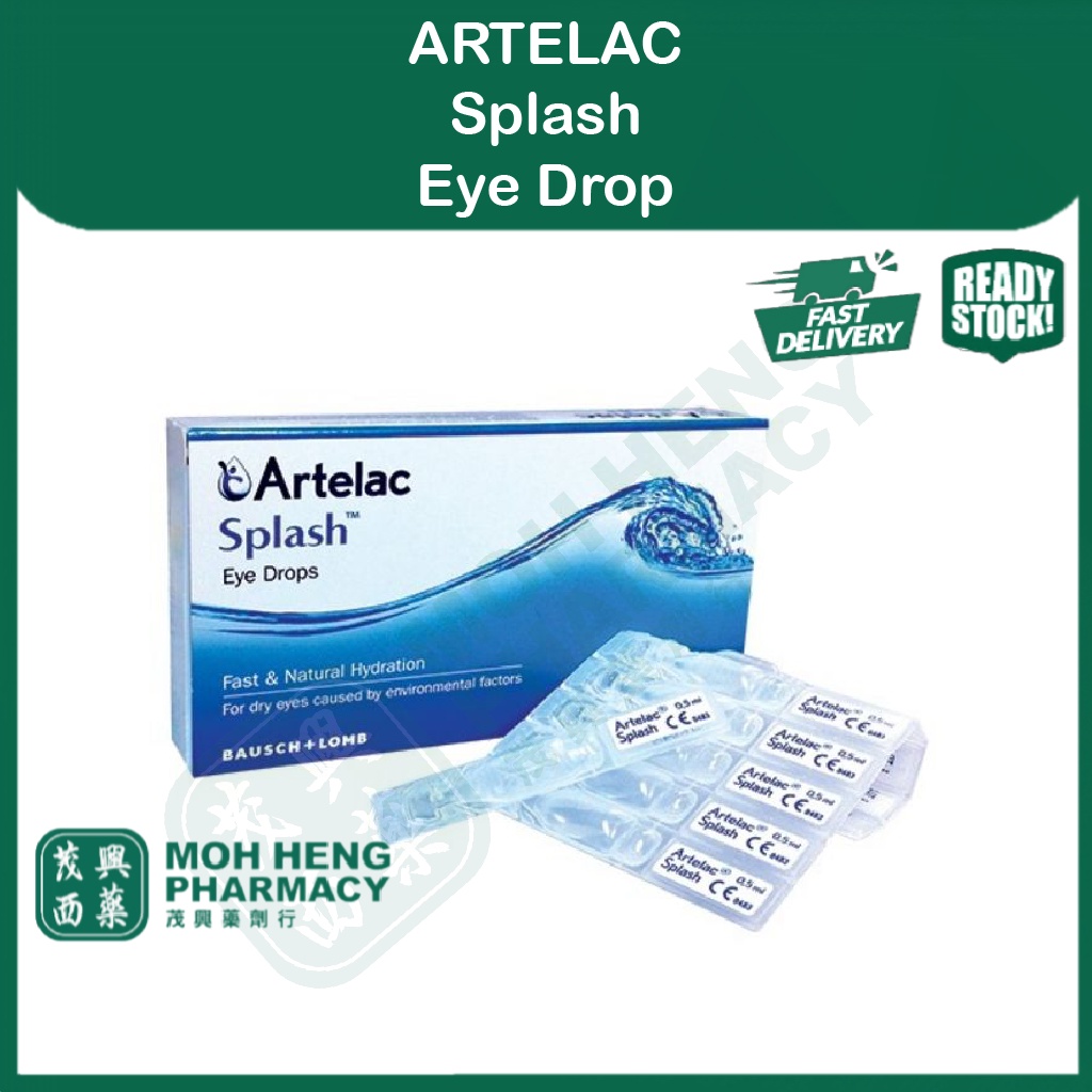 BAUSCH + LOMB ARTELAC Splash Eye Drop (30x0.5ml)(Exp 2/2025) Shopee
