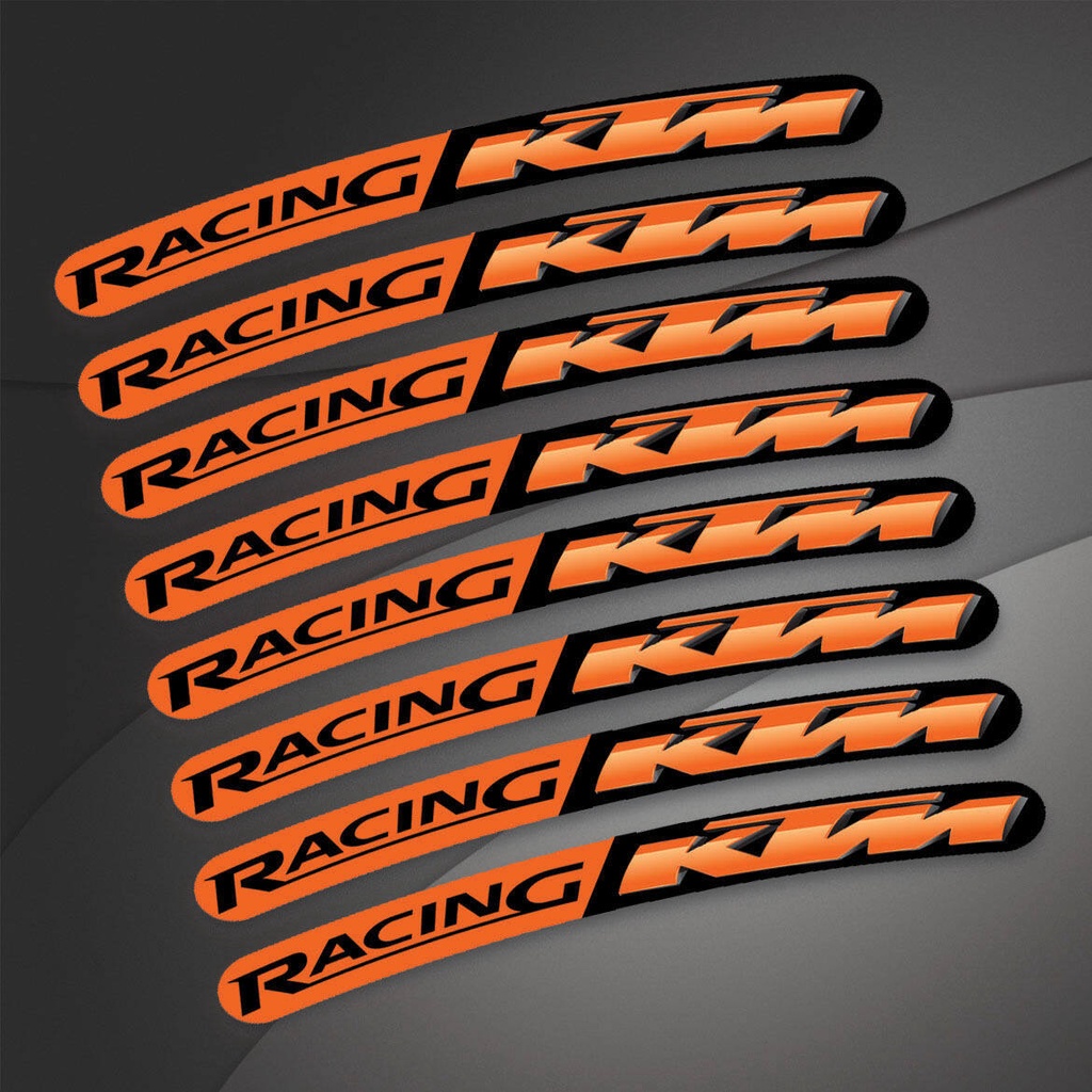 3D gel motorcycle wheel hub rim strip decal KTM car sticker for 16 
