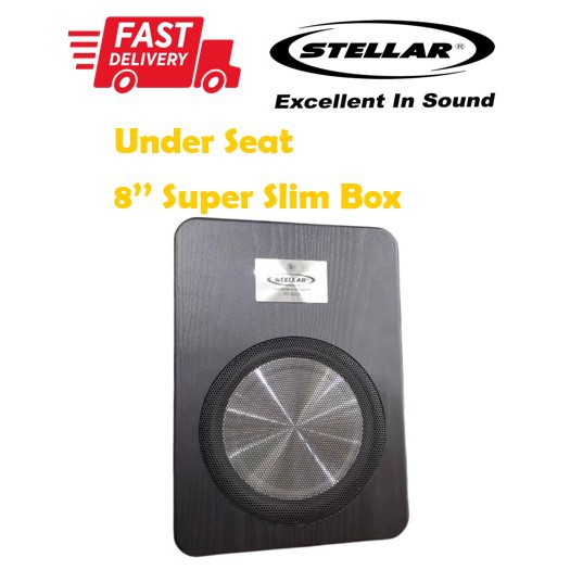 Stellar 8" Car Underseat Subwoofer Slim Box SubWoofer Bawah Kerusi **No