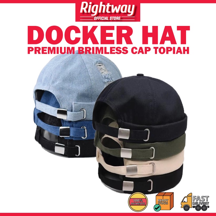 Ready Stock Plain Solid Brimless Cap Adjustable Skull Baseball Cap ...