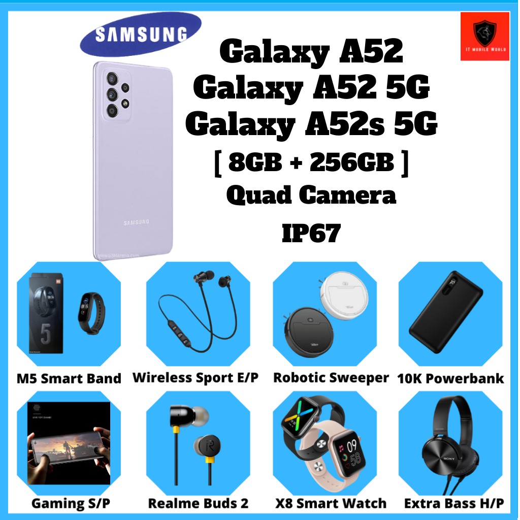 Samsung Galaxy A52 / A52 5G / A52s 5G [8GB+256GB] 4500mAh 25W Fast ...