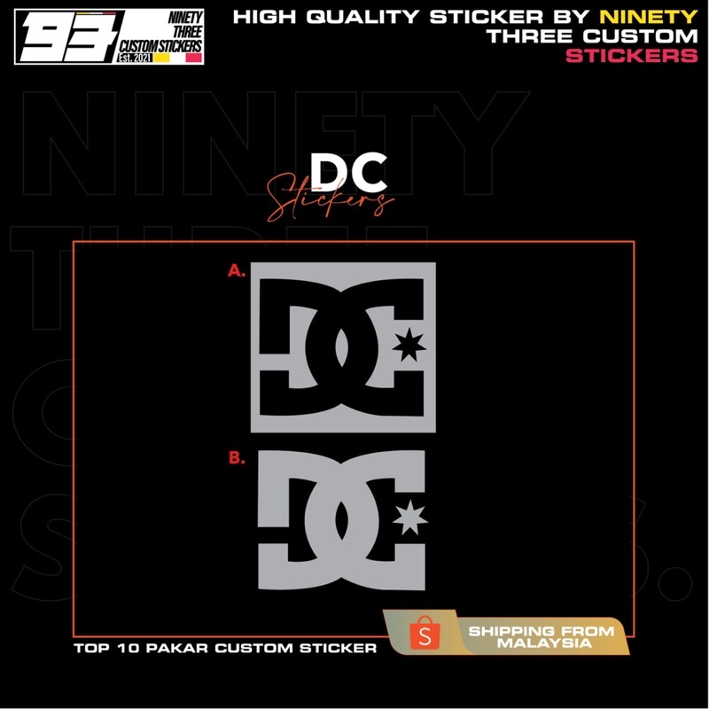 [[READY STOCK]] DC CUSTOMIZE STICKER DECALS | Shopee Malaysia