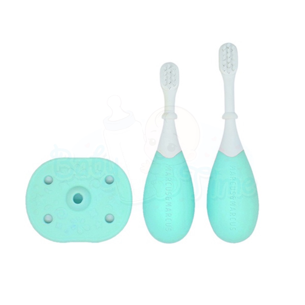 Marcus & Marcus 3-stage Palm Grasp Toothbrush sSet (12month+) | Shopee ...