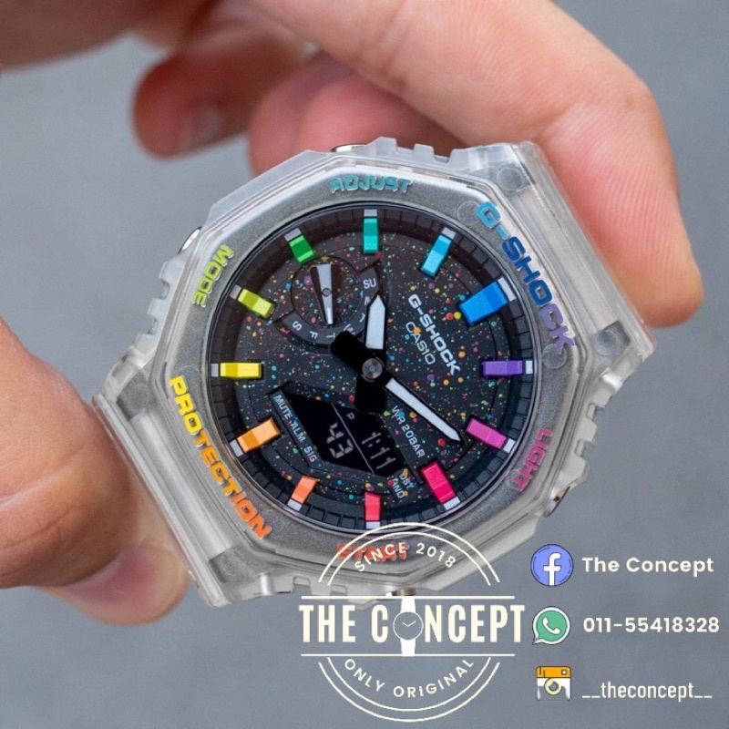 G shock best sale ga 2100 rainbow