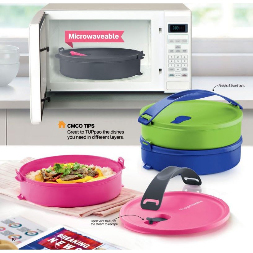 Tupperware Microwaveable Round Click To Go (2~880ml) | Shopee Malaysia
