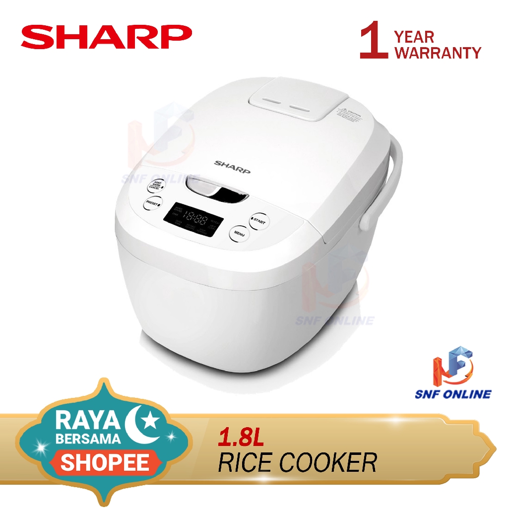 Sharp Electronic Rice Cooker (1.8 L) KSE185WH KSE185WH Shopee Malaysia