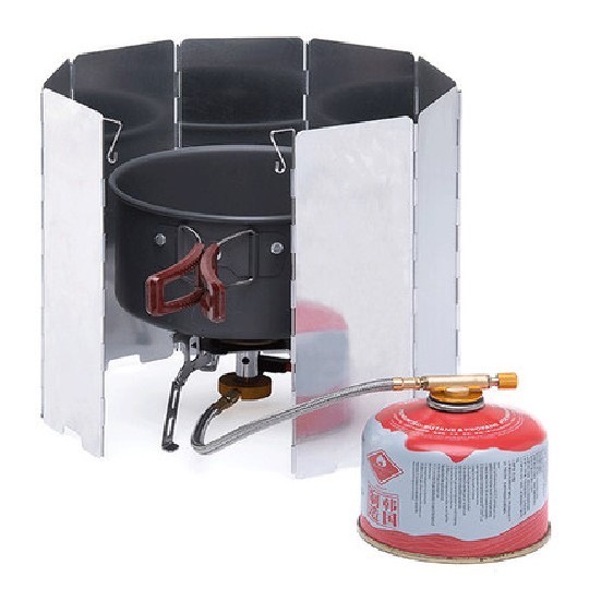 9/10 Blades Stove Windshield Foldable Wind Deflector Camping Large