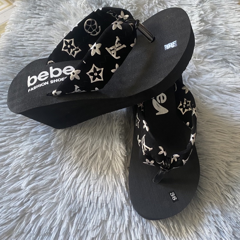Bebe high heel flip flops clearance