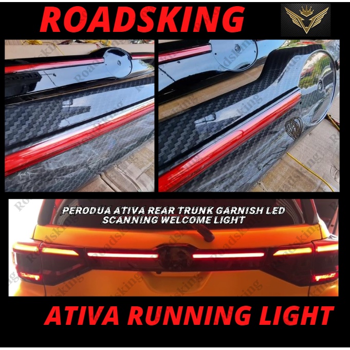 PERODUA ATIVA DRL DAYLIGHT TAIL LAMP CENTER BRAKE LIGHT GARNISH RUNNING ...