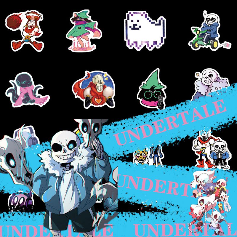 Game 50pcs Undertale Sticker Waterproof DIY Laptop Skateboard Decal ...