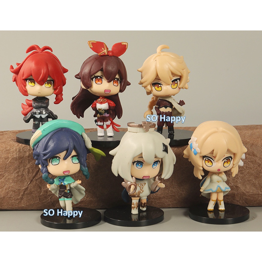 The Genshin Impact Figurine Set / Cake Topper (6 pcs) | Shopee Malaysia