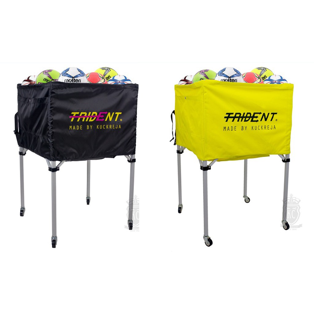Trident Premium Portable Ball Carrier Cage Trolley Black Yellow ...