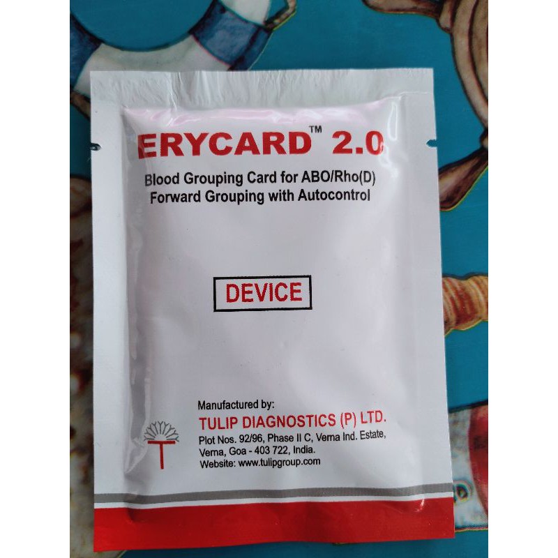 EryCard 2.0 (EldonCard Alternative) Blood Type Testing Kit Set Shopee