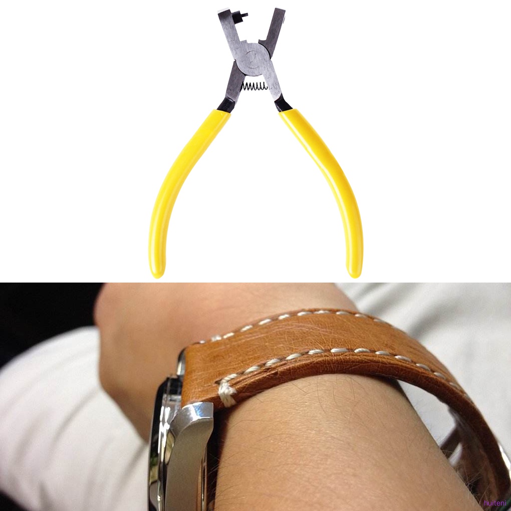 [huite]Watch Band Hole Puncher Plier Leather Watch Strap Hand Punch