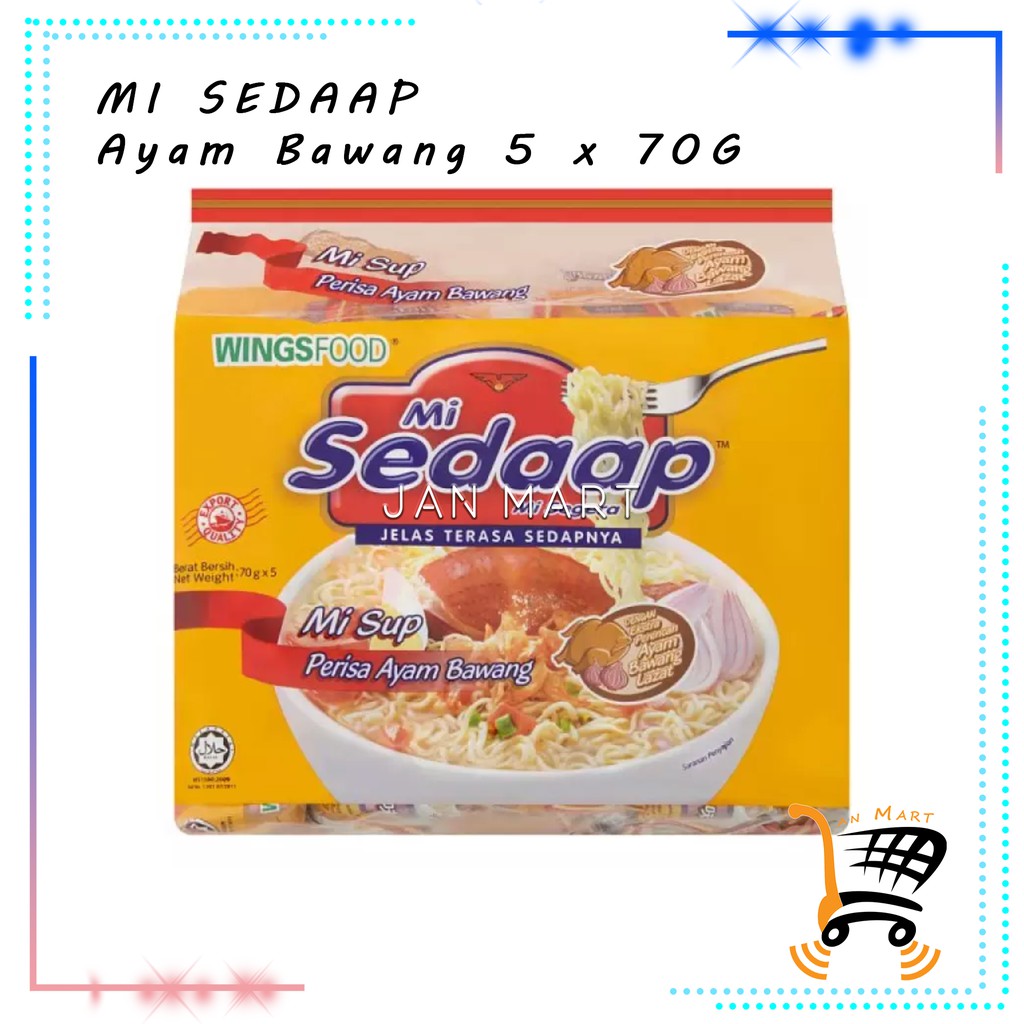 Mi Sedaap Ayam Bawang 5 X 70g Shopee Malaysia