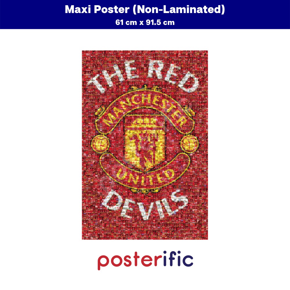 The Red Devils Manchester United - Poster (61 cm X 91.5 cm) | Shopee ...
