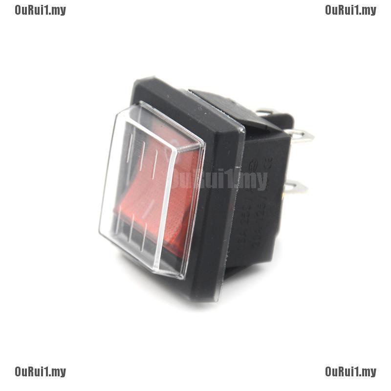 SC Red Button Rocker Switch 4 Plugs 16A 250V Electrical Equipment