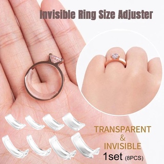 28 Pieces Plastic Ring Size Adjuster Ring Sizer Adjuster for Loose Rings  Ring Filler for Loose Rings Ring Spacers for Women Ring Resizer Invisible  with 1 Ring Sizer Measuring Tool for Women