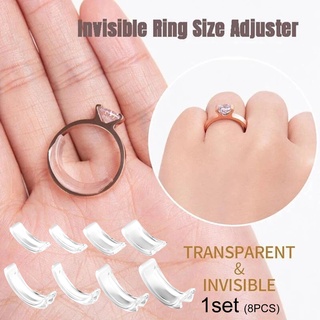 12pc/set Invisible Clear Ring Size Adjuster For Loose Rings