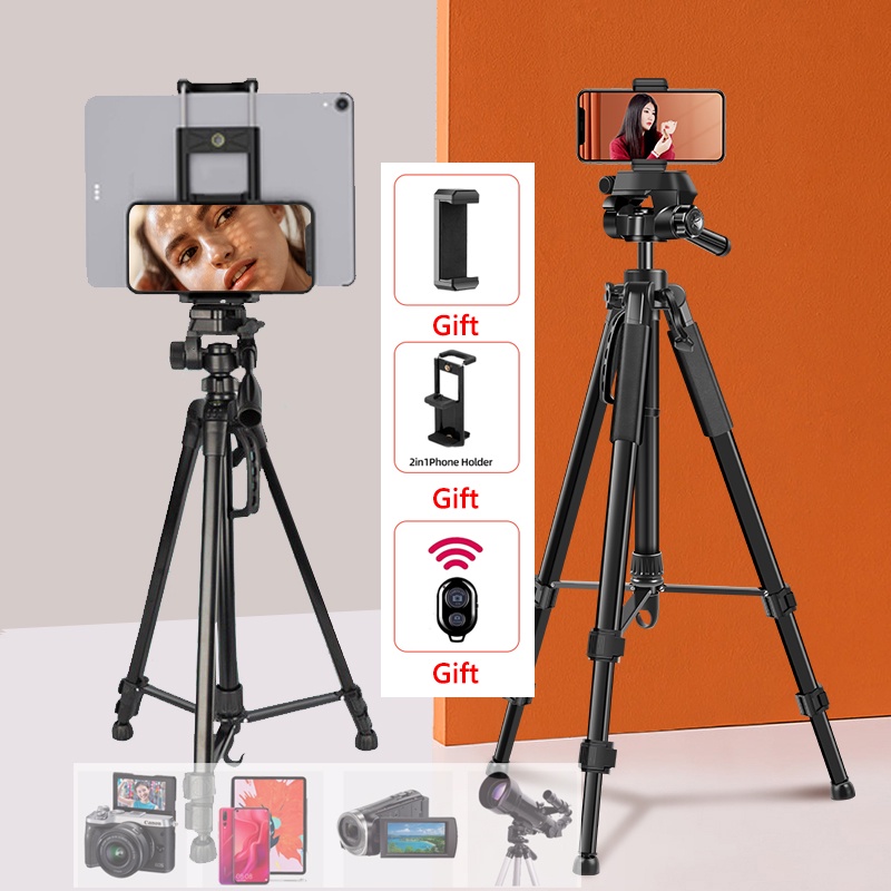 Tripod for Phone Camera 170cm Universal Phone Holder Blue Tooth