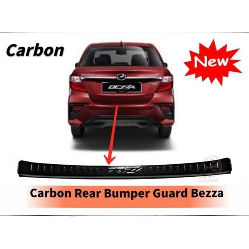 Perodua Bezza Carbon Rear Bumper Guard Cover | Shopee Malaysia