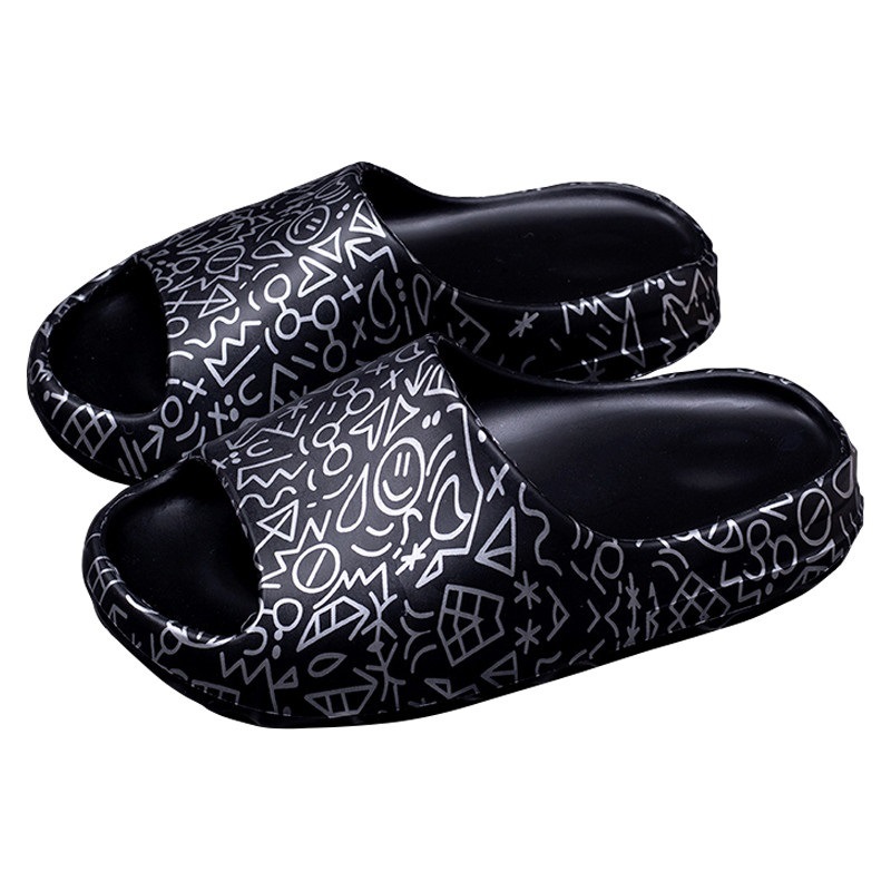 adidas gazelle silver green womens Graffiti Street Art Slide Sandals main image 1
