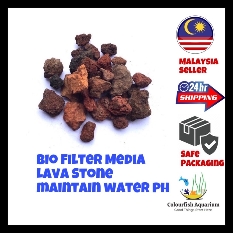 Colourfish Aquarium Filter Media Lava Rock Lava Stone Volcanic Rock 1kg Shopee Malaysia