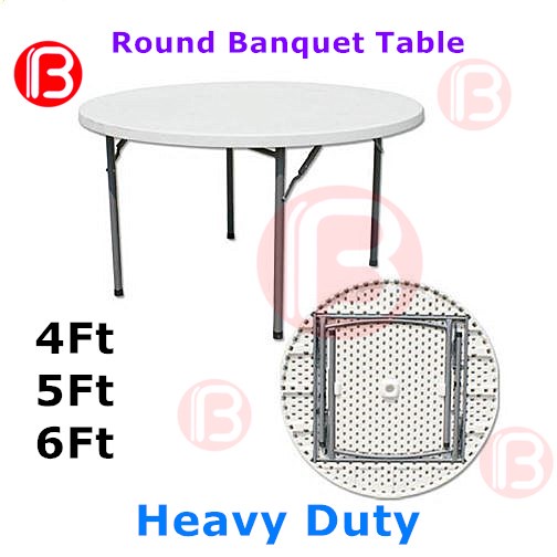 (B Boss) Round 4Ft / 5Ft / 6Ft Multi Functional & Portable Folding ...