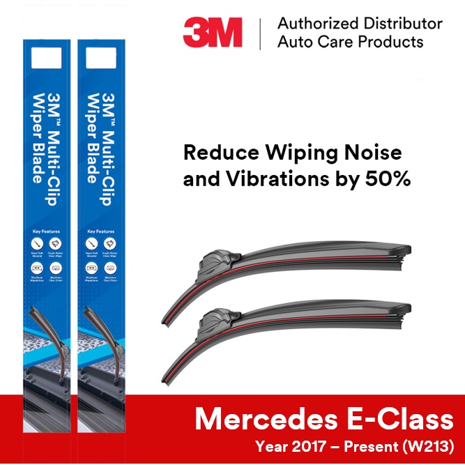 3M MultiClip Hybrid Design Wiper Blades for Mercedes Benz EClass W213 2017Present (24" + 22