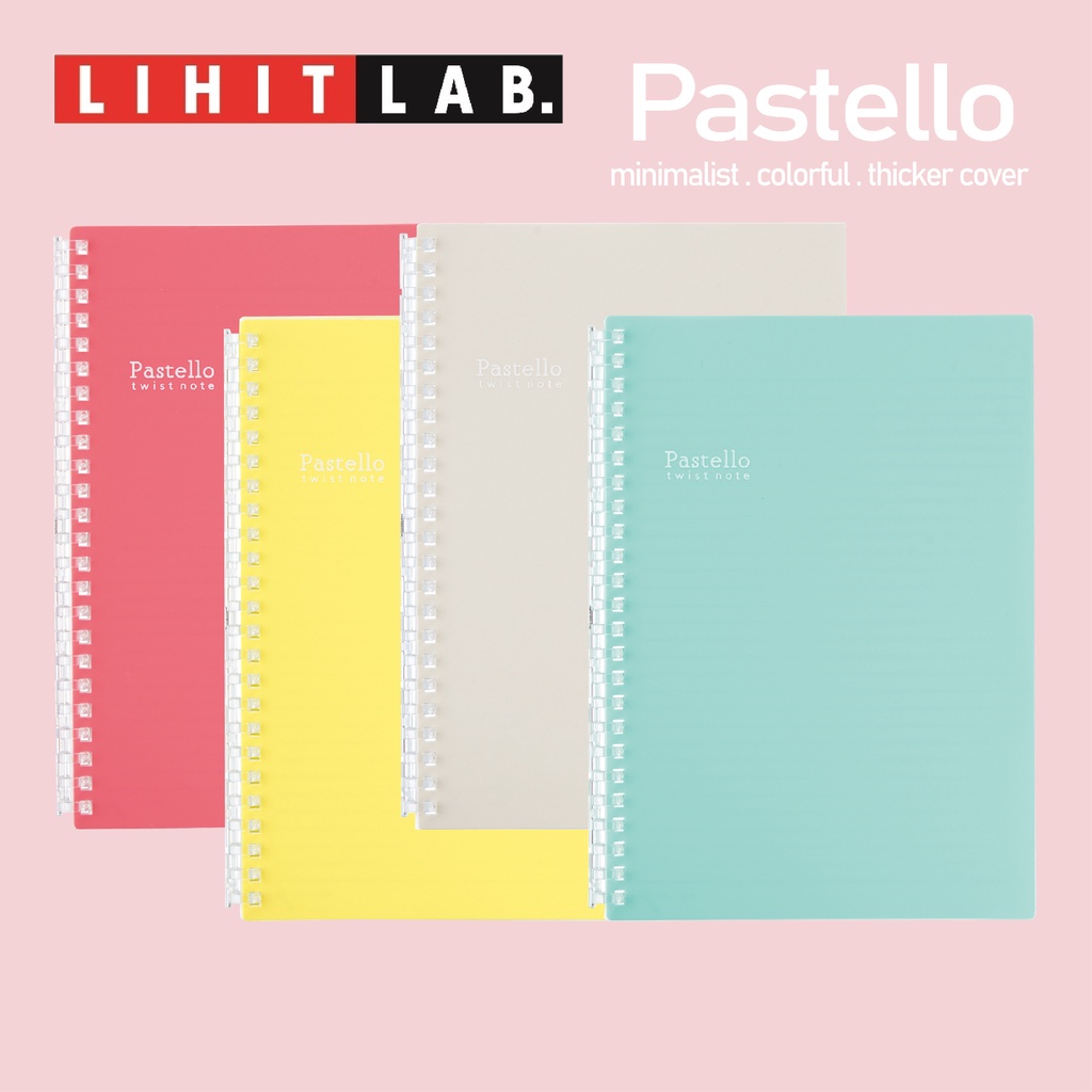 【LIHIT LAB.】Pastello Twist Note Notebook 6mmRuled (B5/A5 Size