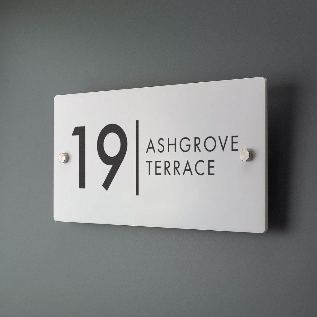 Contemporary Modern House Number Sign Printed Address Signage - tanda ...